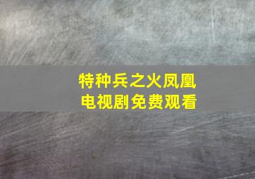 特种兵之火凤凰 电视剧免费观看